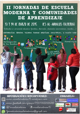 Cartel II Jornadas de Escuela Moderna y Comunidades de Aprendizaje